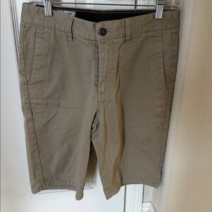 Volcom Men's Khaki Flat Front Shorts